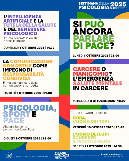 SETTIMANA DELLA PSICOLOGIA - Psicologia è Pace: parole, relazioni, comunità