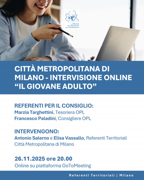 immagine articolo Città metropolitana di Milano - Intervisione  online “Il giovane Adulto”
