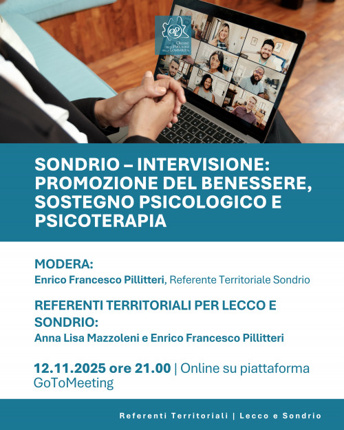 immagine articolo Sondrio – Intervisione: promozione del benessere, sostegno psicologico e psicoterapia

