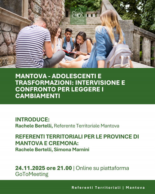 immagine articolo MANTOVA - Adolescenti e trasformazioni: intervisione e confronto per leggere i cambiamenti
