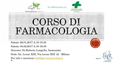 immagine articolo Corso di farmacologia per psicologi