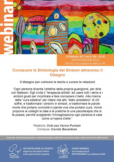 immagine articolo Webinar OPL: Conoscere la Simbologia dei Sintomi attraverso il Disegno   Il disegno per colorare le storie e curare le relazioni