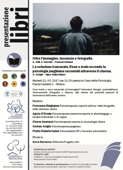 immagine articolo Presentazione libri OPL: Oltre l’immagine. Inconscio e fotografia & La soluzione trascurata  Bene e male nella psicologia junghiana raccontati attraverso il cinema
