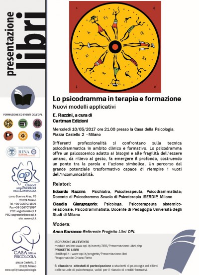 immagine articolo Presentazione libro: Lo psicodramma in psicoterapia e formazione