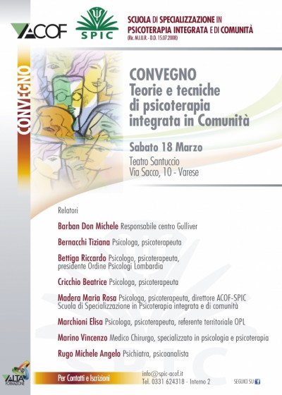 immagine articolo Convegno: Teorie e tecniche di psicoterapia integrata in comunità