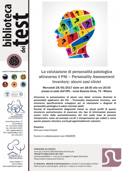 immagine articolo Biblioteca dei Test - La valutazione di personalità patologica attraverso il PAI – PersonalityAssessmentInventory: alcuni casi clinici