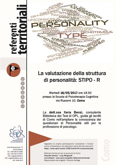 immagine articolo COMO - Biblioteca Test: la valutazione della struttura di personalità: STIPO -R