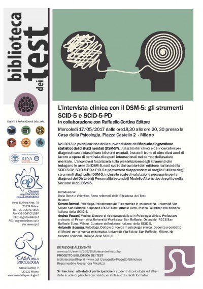 immagine articolo Biblioteca dei Test - L’intervista clinica con il DSM-5: gli strumenti SCID-5 e SCID-5-PD