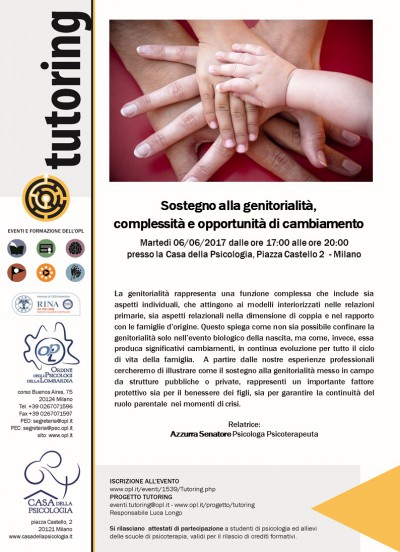 immagine articolo Evento Tutoring OPL - Sostegno alla genitorialità, complessità e opportunità di cambiamento