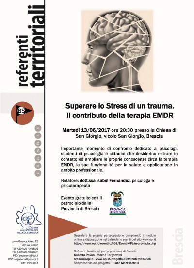 immagine articolo BRESCIA - Superare lo Stress di un trauma. Il contributo della terapia EMDR