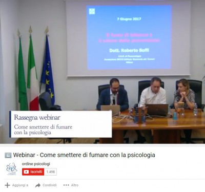 Webinar OPL - Come smettere di fumare con la psicologia - Video integrale