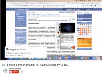 Webinar OPL - I disturbi comportamentali nel trauma cranico - Video integrale